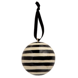 Handpainted black & white bauble