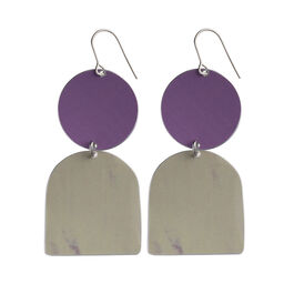 Sage & purple Arch drop earrings