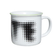 White and green Tate mug
