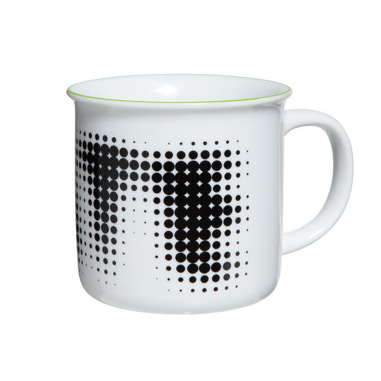 White and green Tate mug