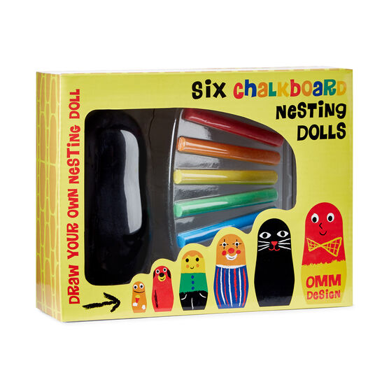 Create your own chalkboard matryoshka kit