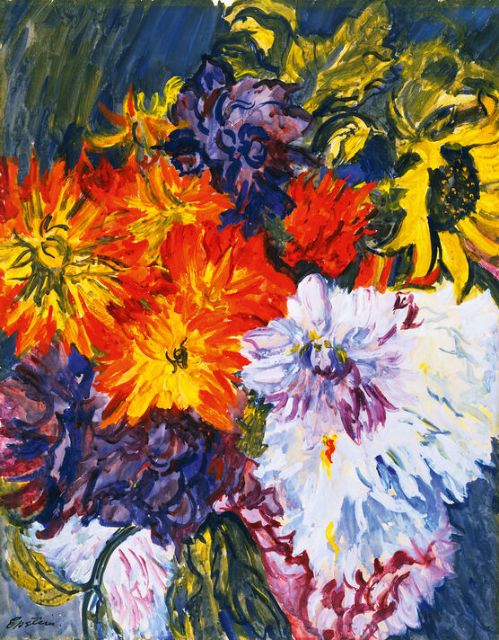 Jacob Epstein: Dahlias and Sunflower