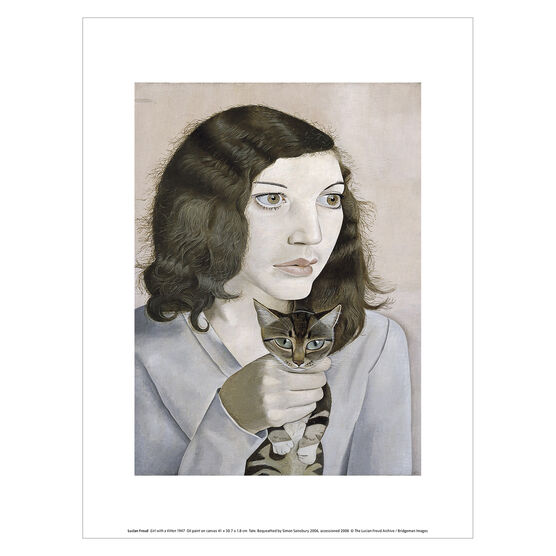 Lucian Freud Girl with a Kitten art print