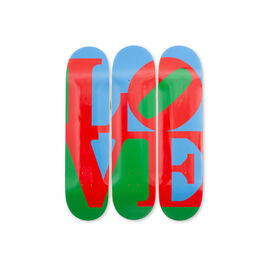 Robert Indiana Love skateboard triptych