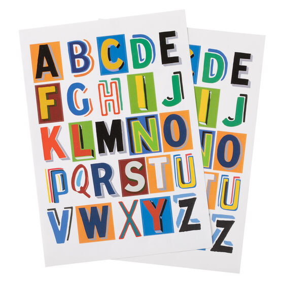 Bob and Roberta Smith Bobs Alphabet sticker sheets