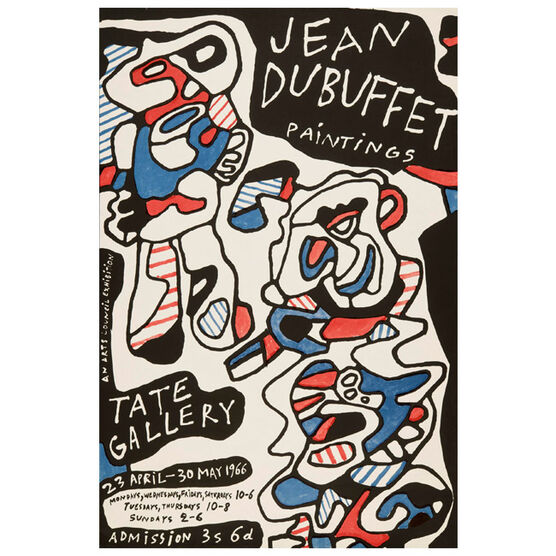 Jean Dubuffet: Paintings vintage poster