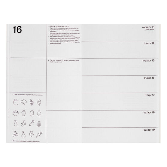 White 2020 planner