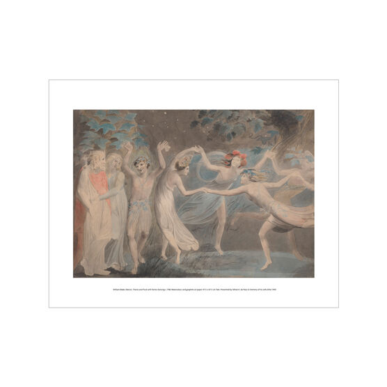 William Blake Oberon, Titania and Puck with Fairies Dancing mini print