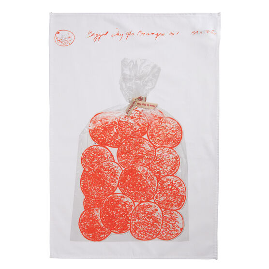 Iain Baxter& Day-Glo Oranges tea towel