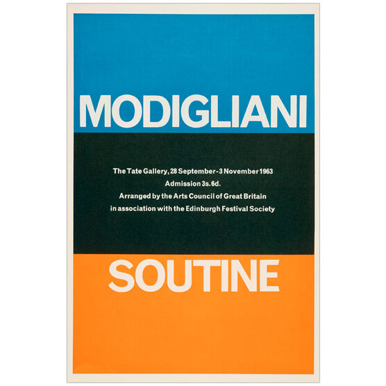 Modigliani / Soutine 1963 vintage poster