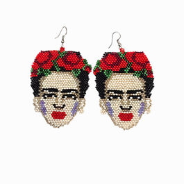 Frida Kahlo beaded earrings