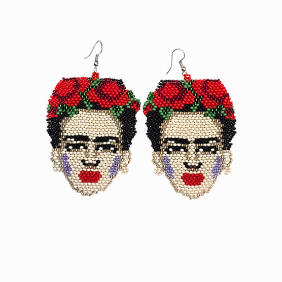 Frida Kahlo beaded earrings