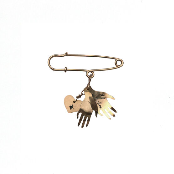 Lee Miller hands & heart kilt pin 