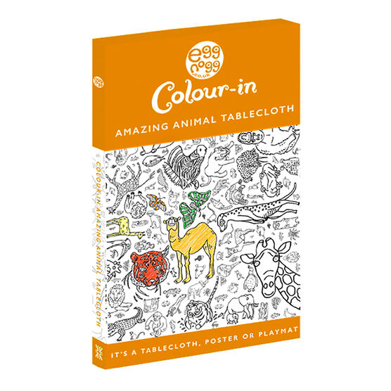 Animals giant paper tablecloth colouring sheet