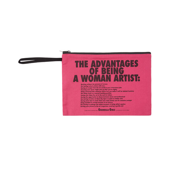 Guerrilla Girls The Advantages Of Being a Woman Artist clutch bag