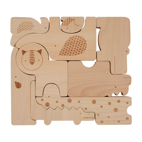 Safari wooden animal blocks