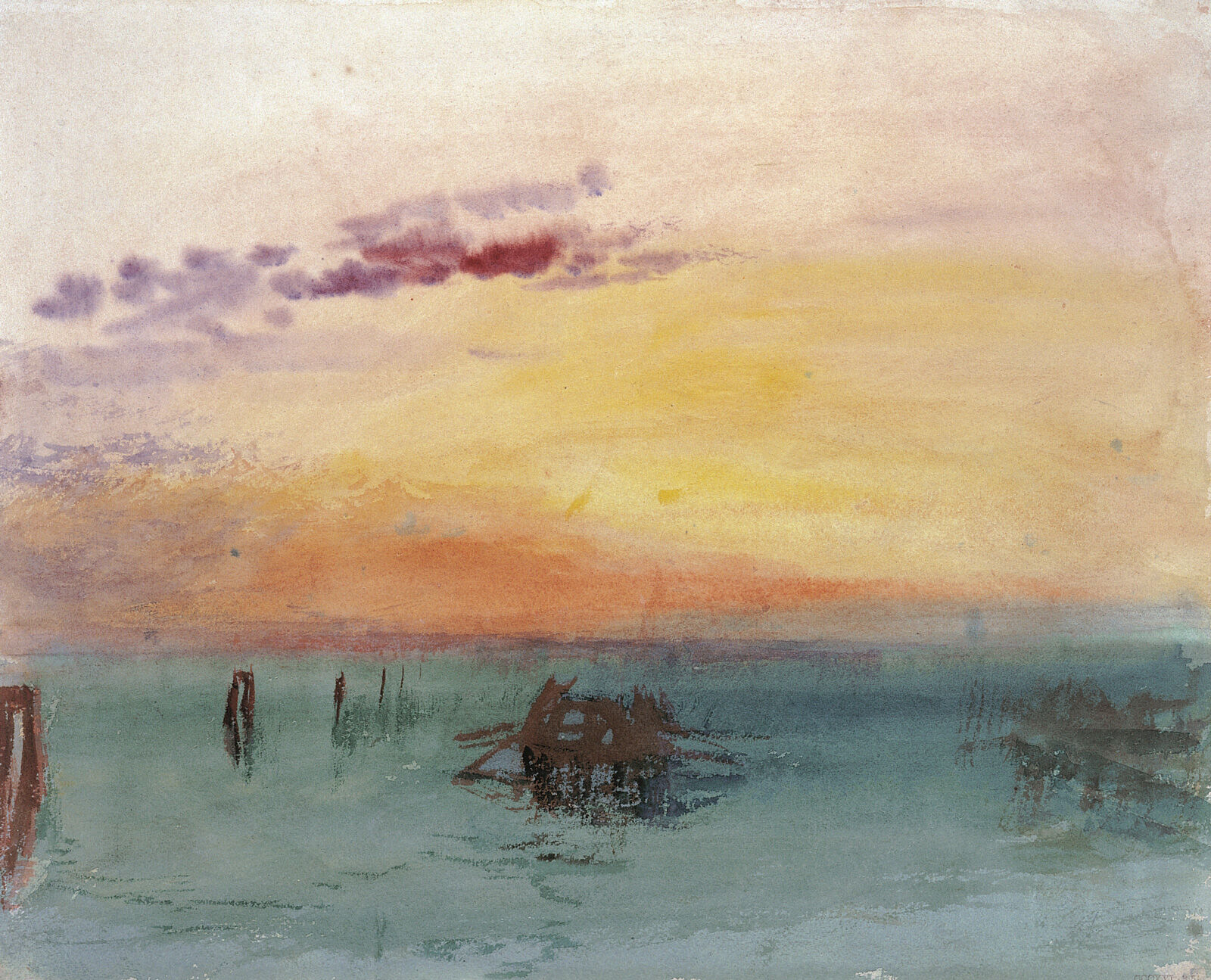 JMW Turner: Looking Across the Lagoon at Sunset | Buy Art on