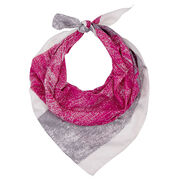 Grey & pink silk scarf
