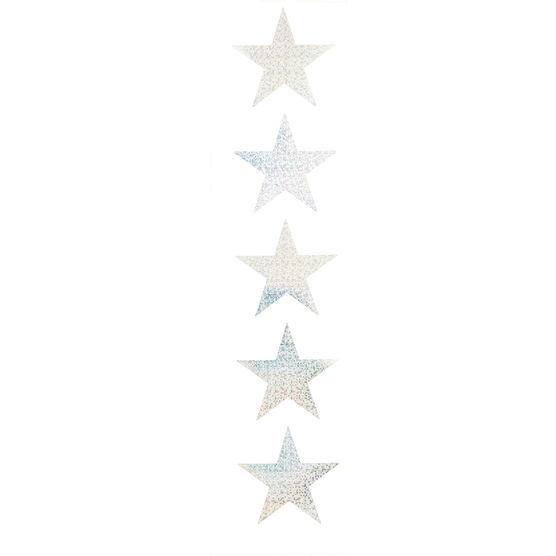 Silver star sticker roll