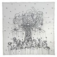 Hew Locke The Bugler silk scarf