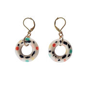 Ceramic Gelateria doughnut hoop earrings
