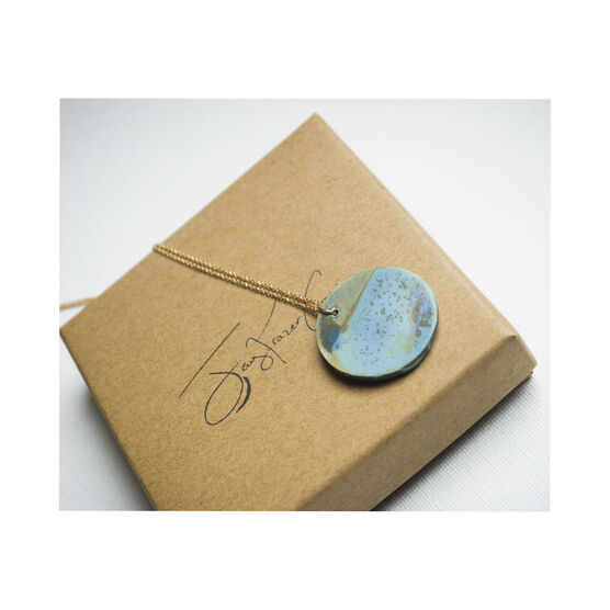 Seascape ceramic necklace