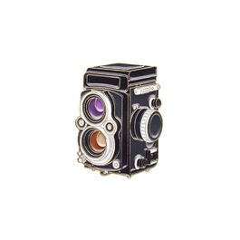 Rolleiflex camera pin badge