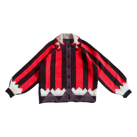 Lazy Oaf red pencil cardigan