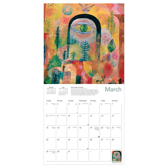 Paul Klee 2026 wall calendar