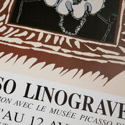 Picasso Linograveur 1992 rare vintage poster