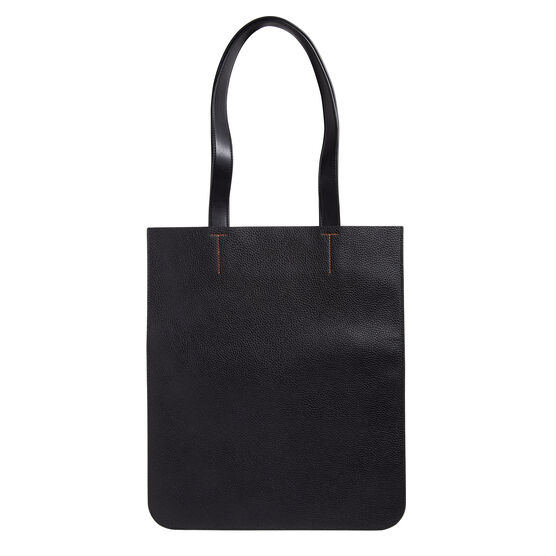 Recycled leather and purple Tate banner tote bag