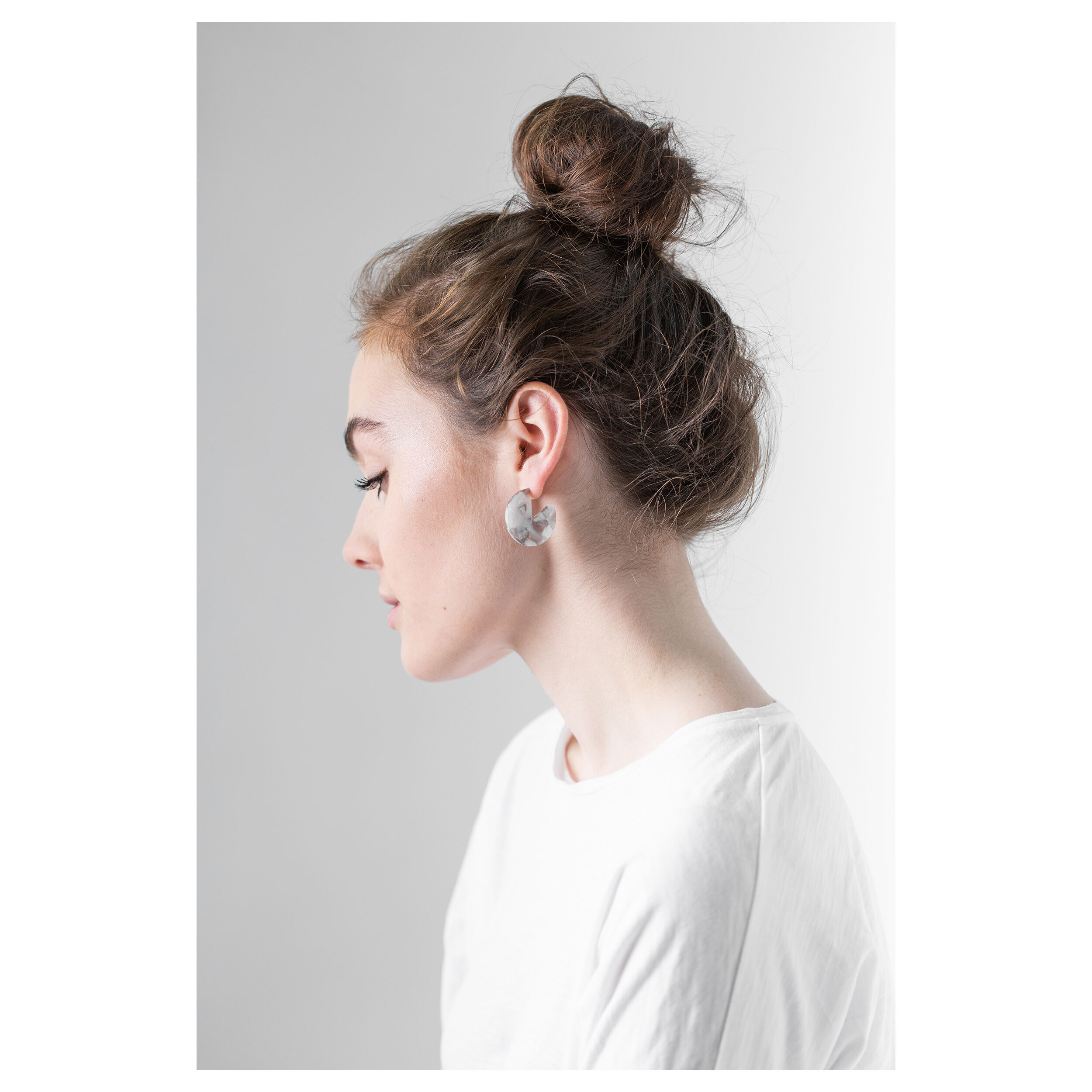 Earth eco resin segment earrings Jewellery Tate Shop Tate