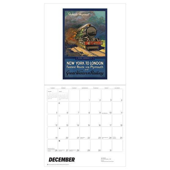 England By Rail: Vintage Travel Posters Calendar 2027