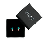 Poptagon turquoise and rose earrings