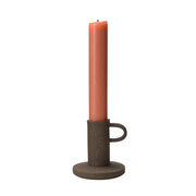 Soil candle holder with handle