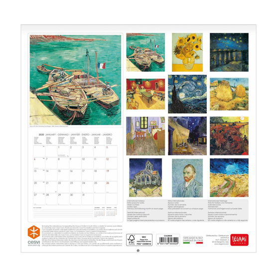Vincent van Gogh 2020 calendar