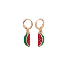 Watermelon huggie hoop earrings