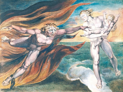 The Good And Evil Angels William Blake 1795 C 1805 Tate