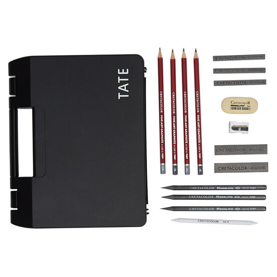 Sketching art box set (15 pieces) black