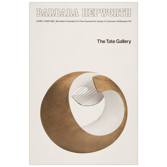 Barbara Hepworth: 1968 vintage poster