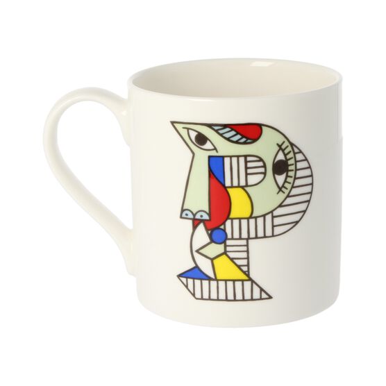 Alphabet of art mug - P