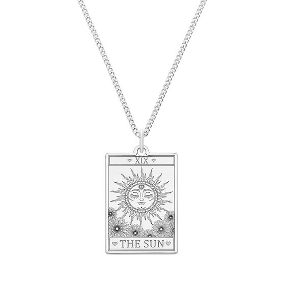 The Sun tarot card pendant necklace