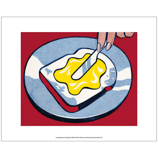 Lichtenstein Mustard on White (unframed print)