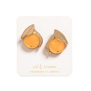 Orange stud earrings