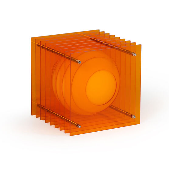 Lop small square orange lamp
