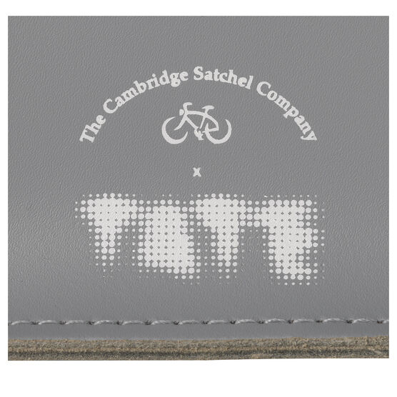 Light grey leather Cambridge camera bag
