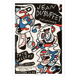Jean Dubuffet Paintings 1966 vintage exhibition poster