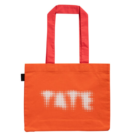 Orange Tate logo tote bag