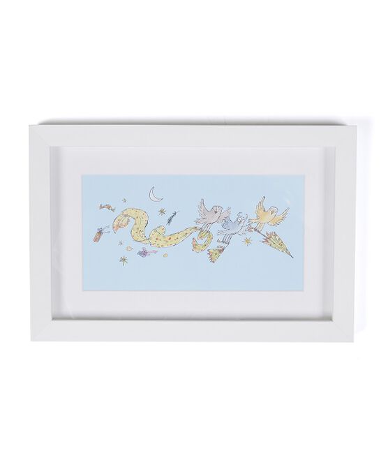 Three Little Owls Umbrellas Print (framed)