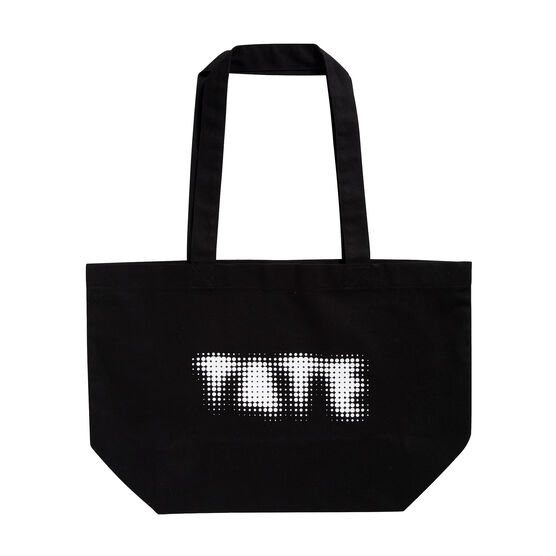 The 90s: Art & Fashion large black tote bag